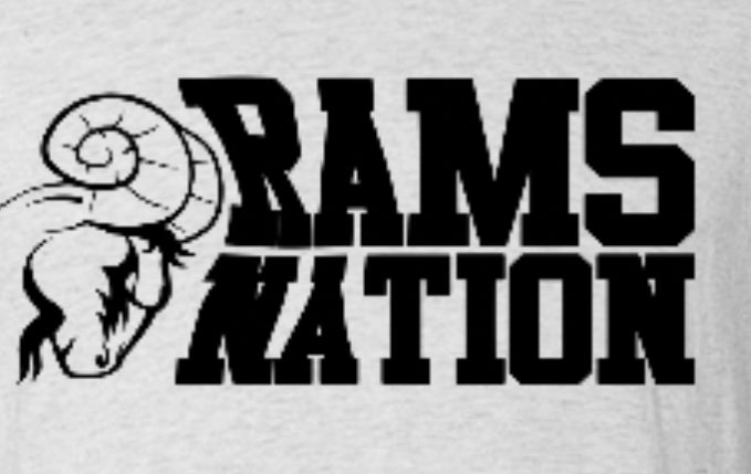 Rams Nation T-Shirts-with Black lettering