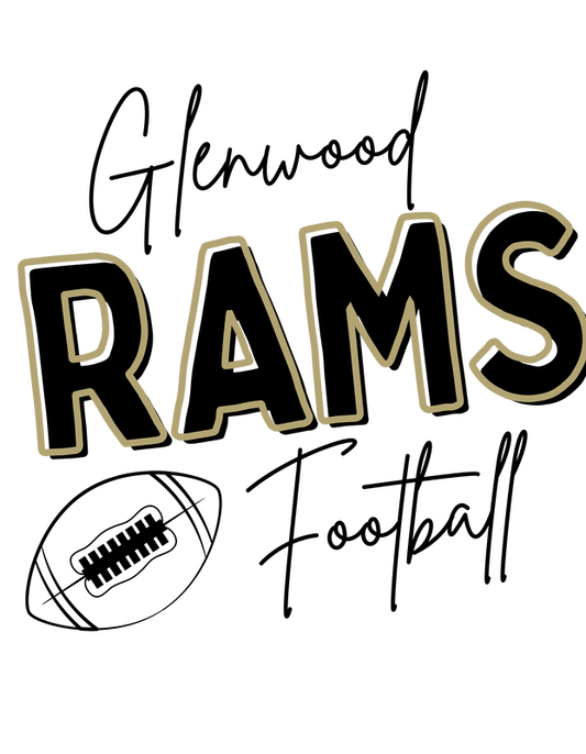 Rams Football - Black writing